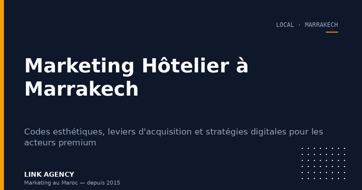 Marketing Hôtelier à Marrakech : Codes, Leviers et Stratégies Digitales pour les Acteurs Premium